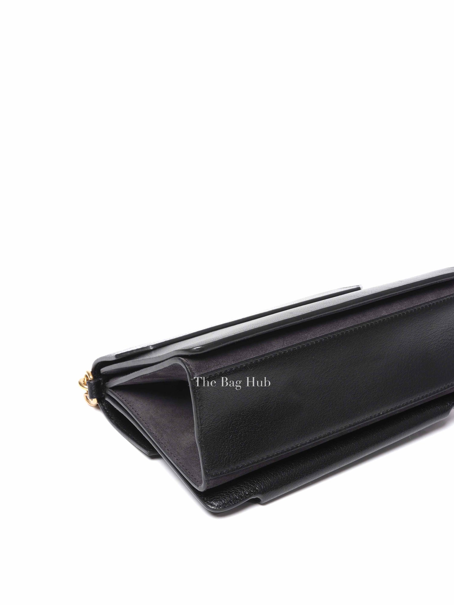 Givenchy Black Leather and Suede Small GV3 Shoulder Bag
