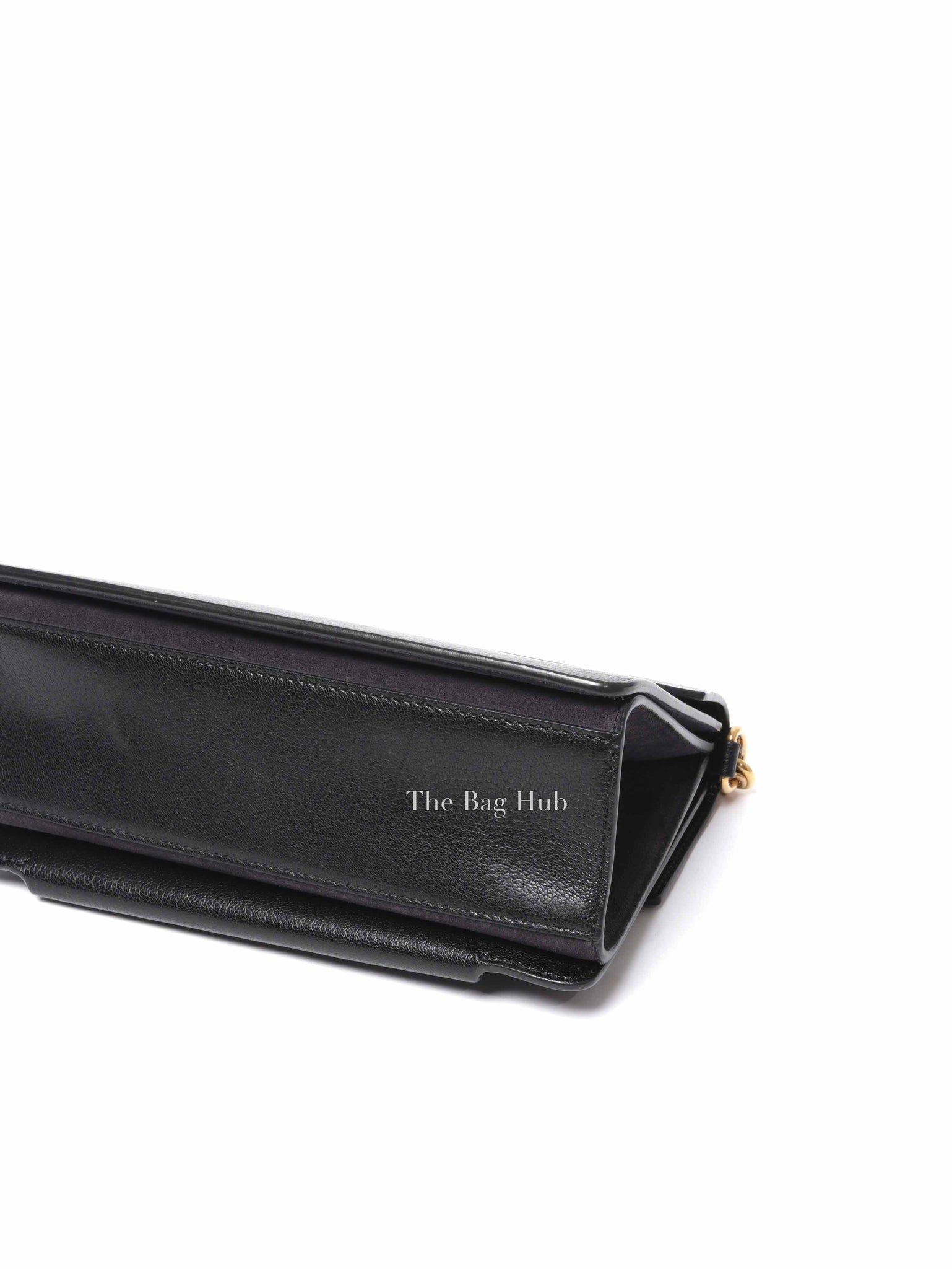 Givenchy Black Leather and Suede Small GV3 Shoulder Bag