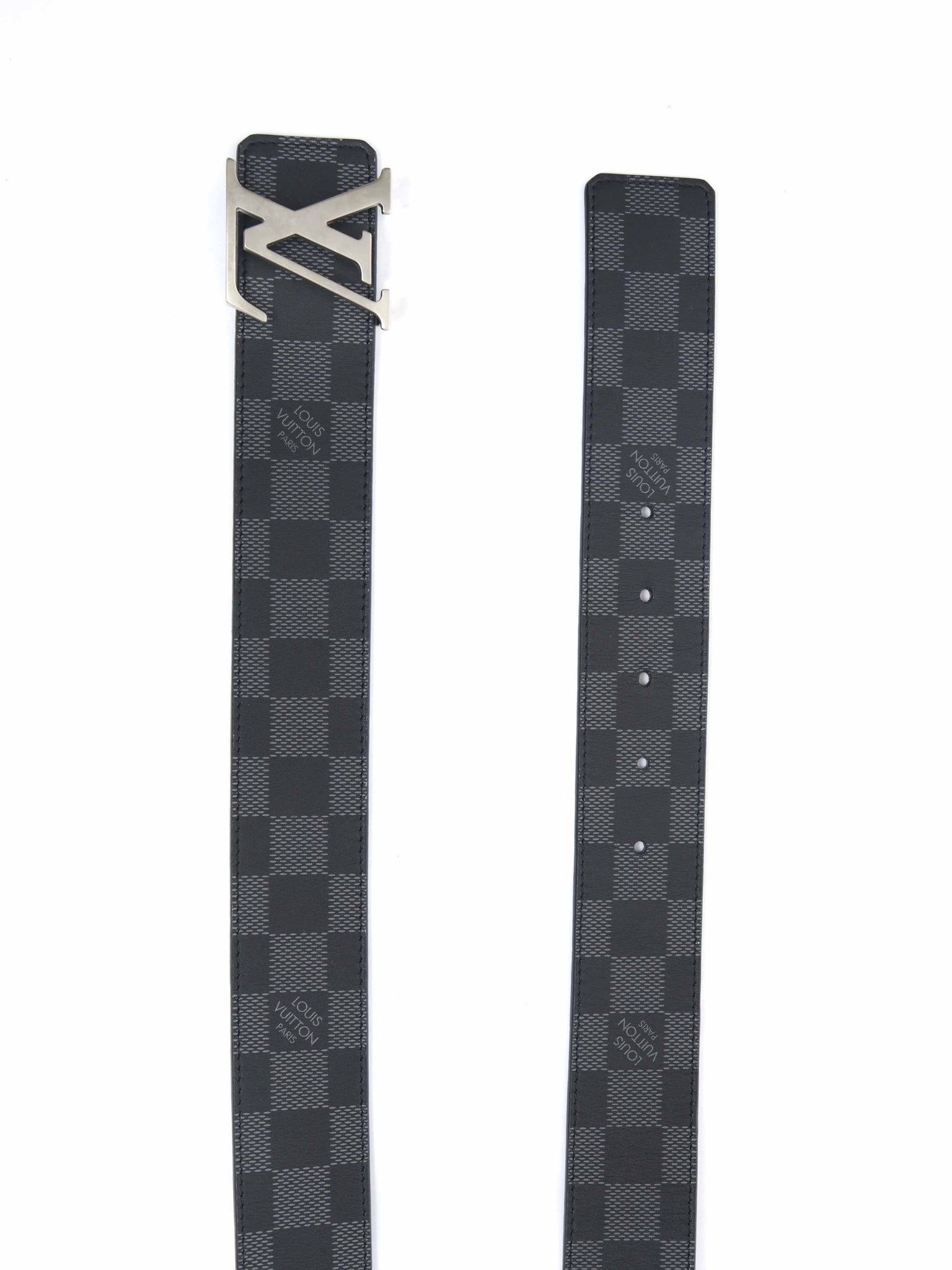 Louis Vuitton Damier Black Damier Infini Leather LV Initiales 40mm Reversible Belt