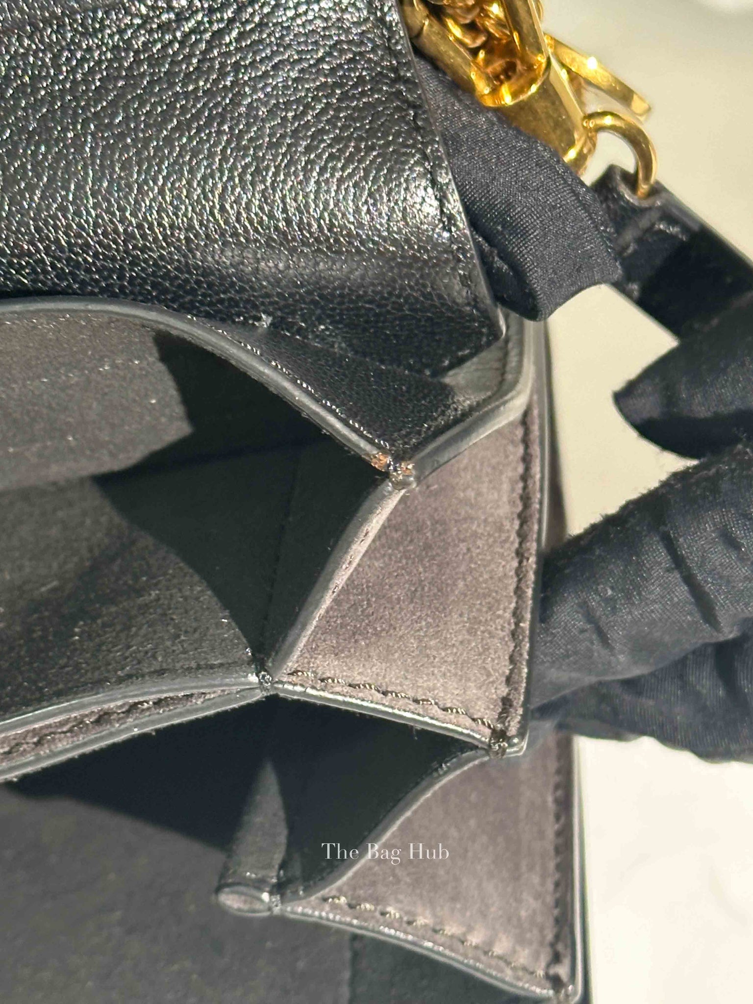 Givenchy Black Leather and Suede Small GV3 Shoulder Bag