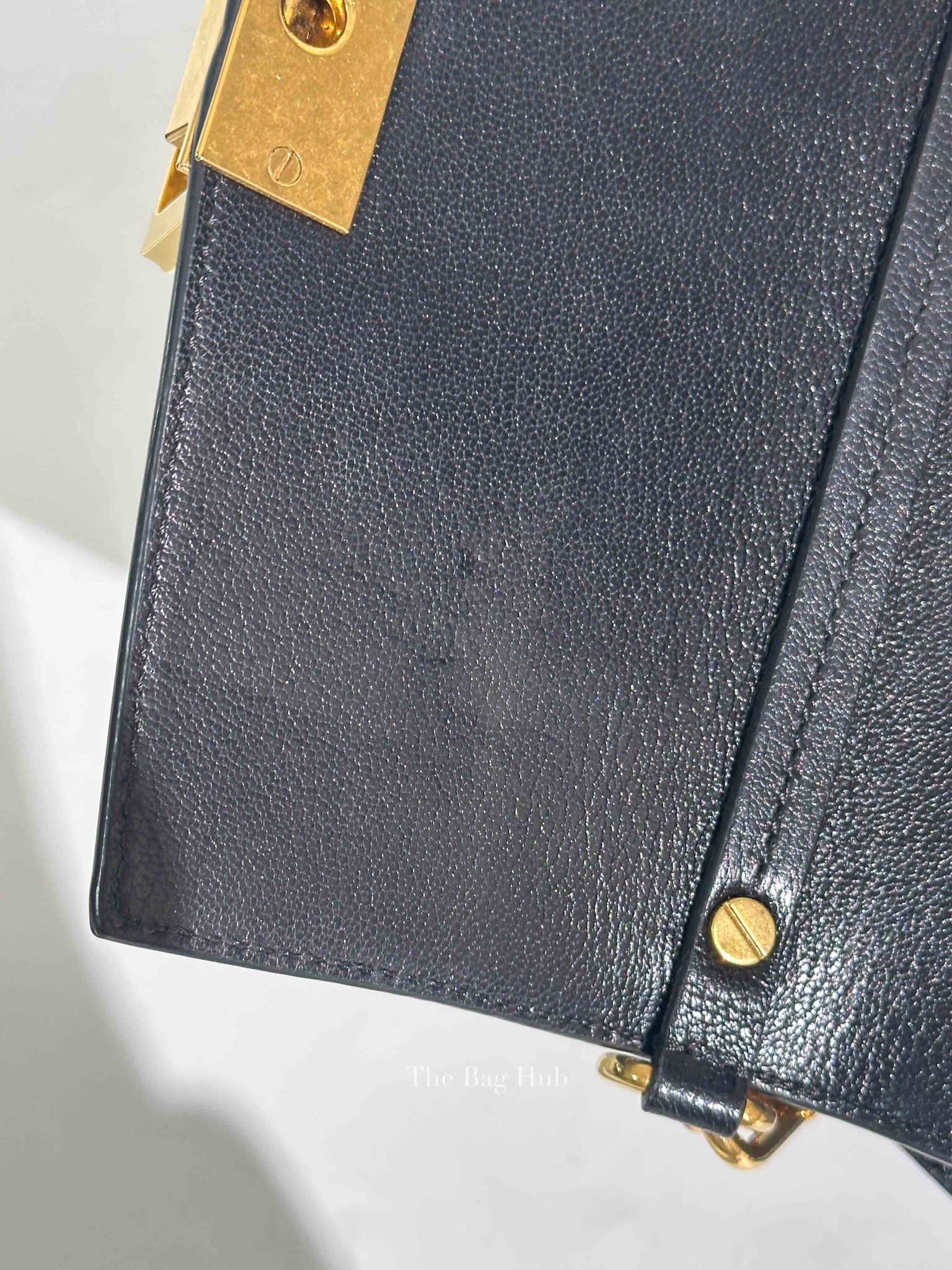 Givenchy Black Leather and Suede Small GV3 Shoulder Bag