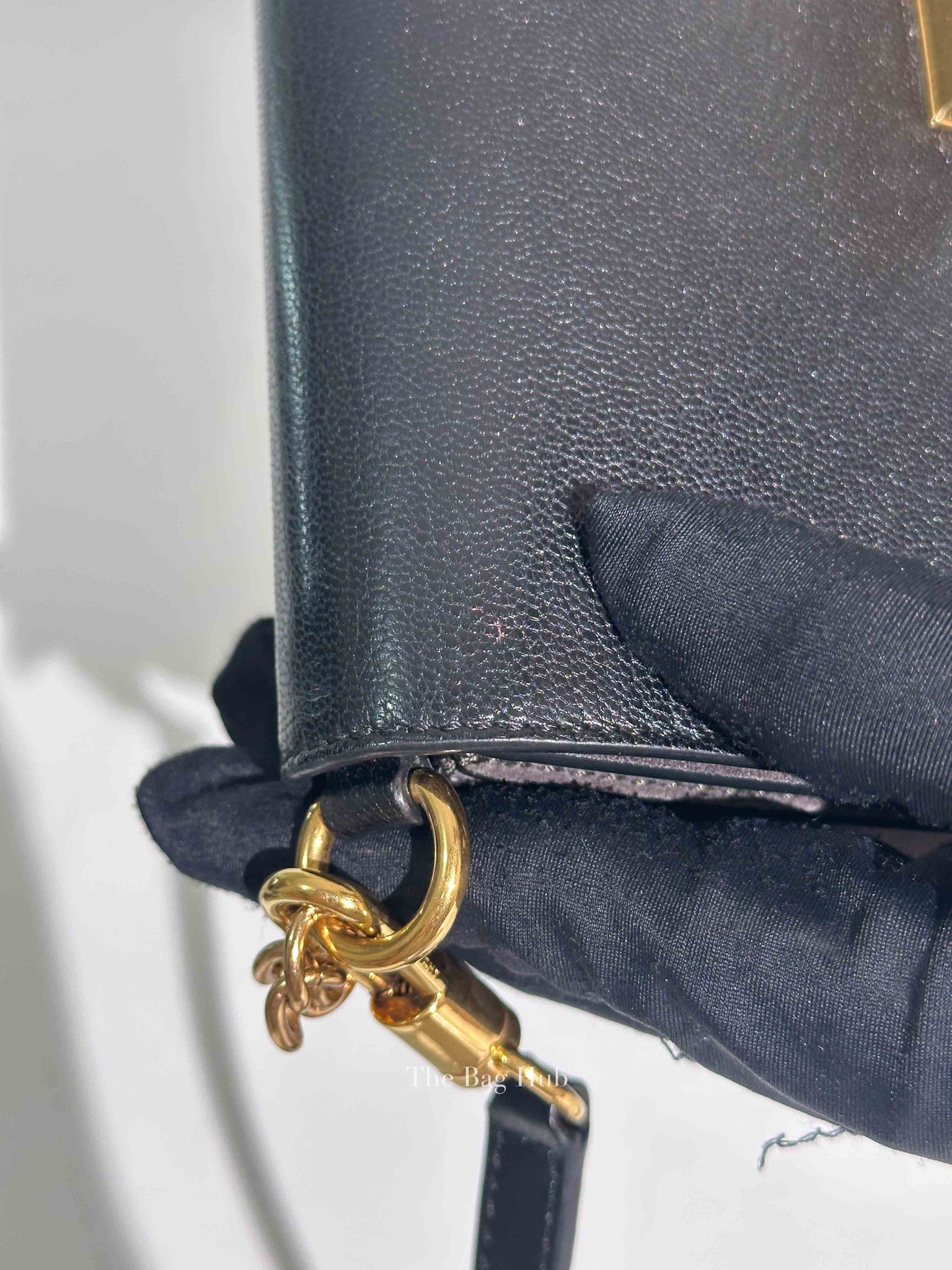 Givenchy Black Leather and Suede Small GV3 Shoulder Bag