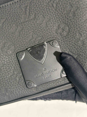Louis Vuitton Black Leather Monogram S-Lock Sling Shoulder Bag
