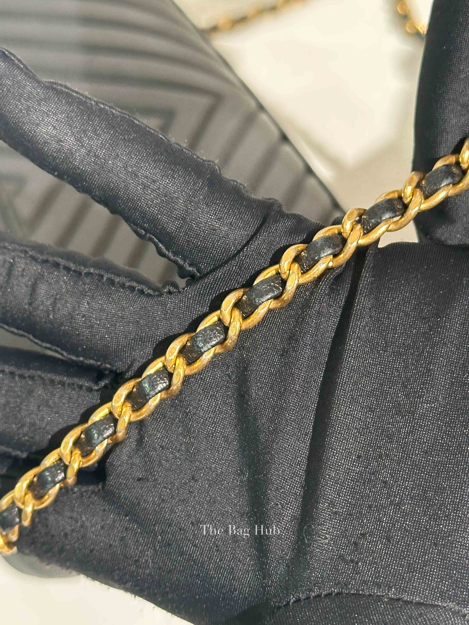 Chanel Black Chevron Leather Bordeaux CC Flap Pocket Small Camera Bag