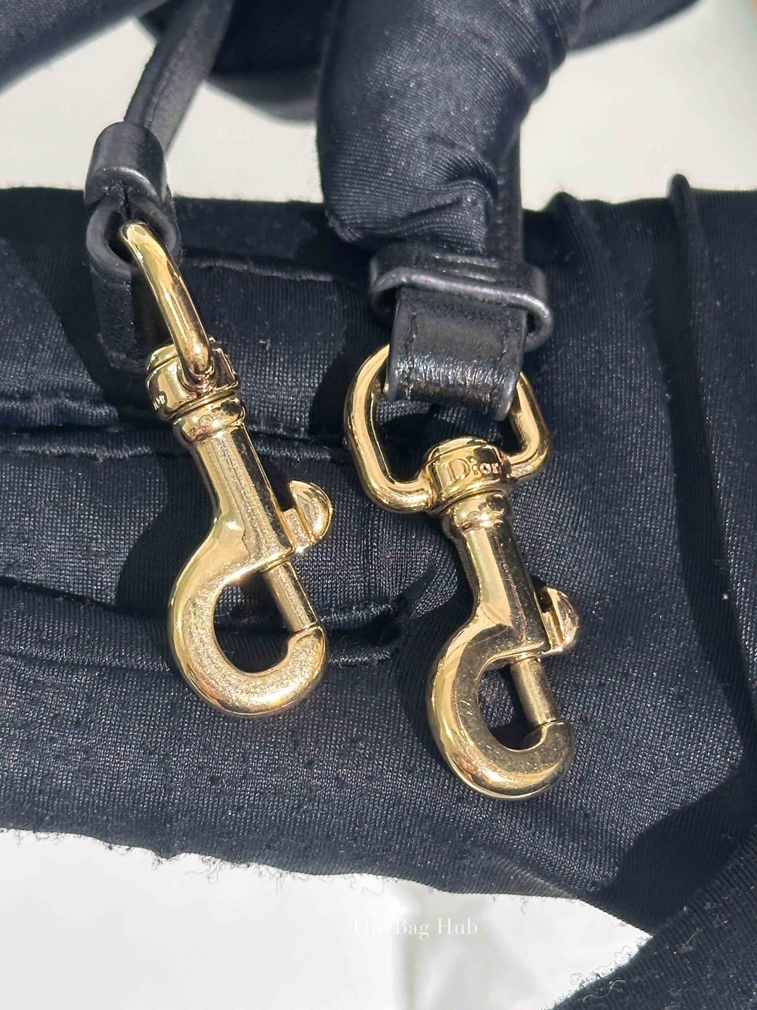Dior Black Cannage Lambskin Call'in Dior Phone Holder