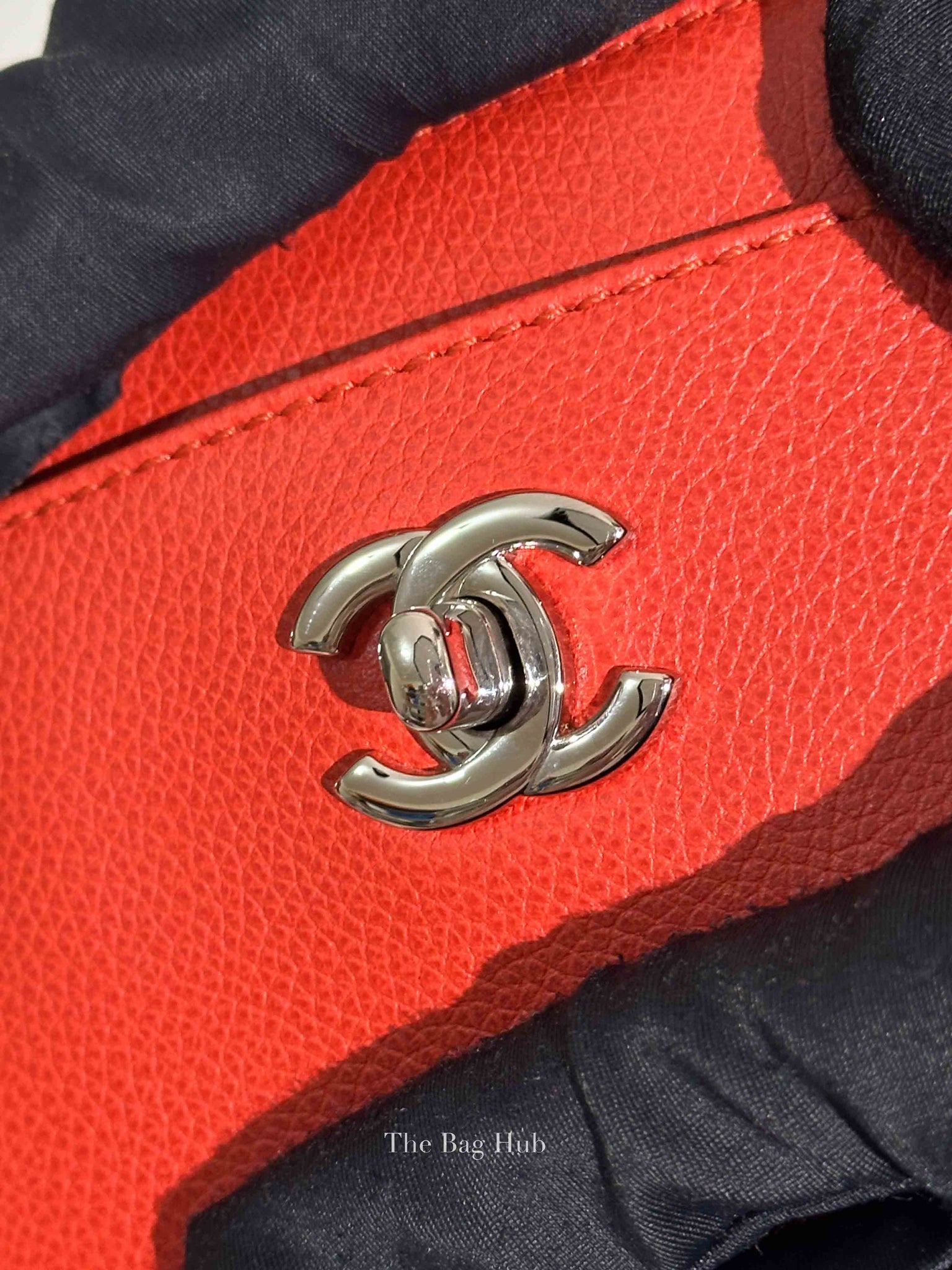 Chanel Red Leather Cerf Executive Tote Bag SHW
