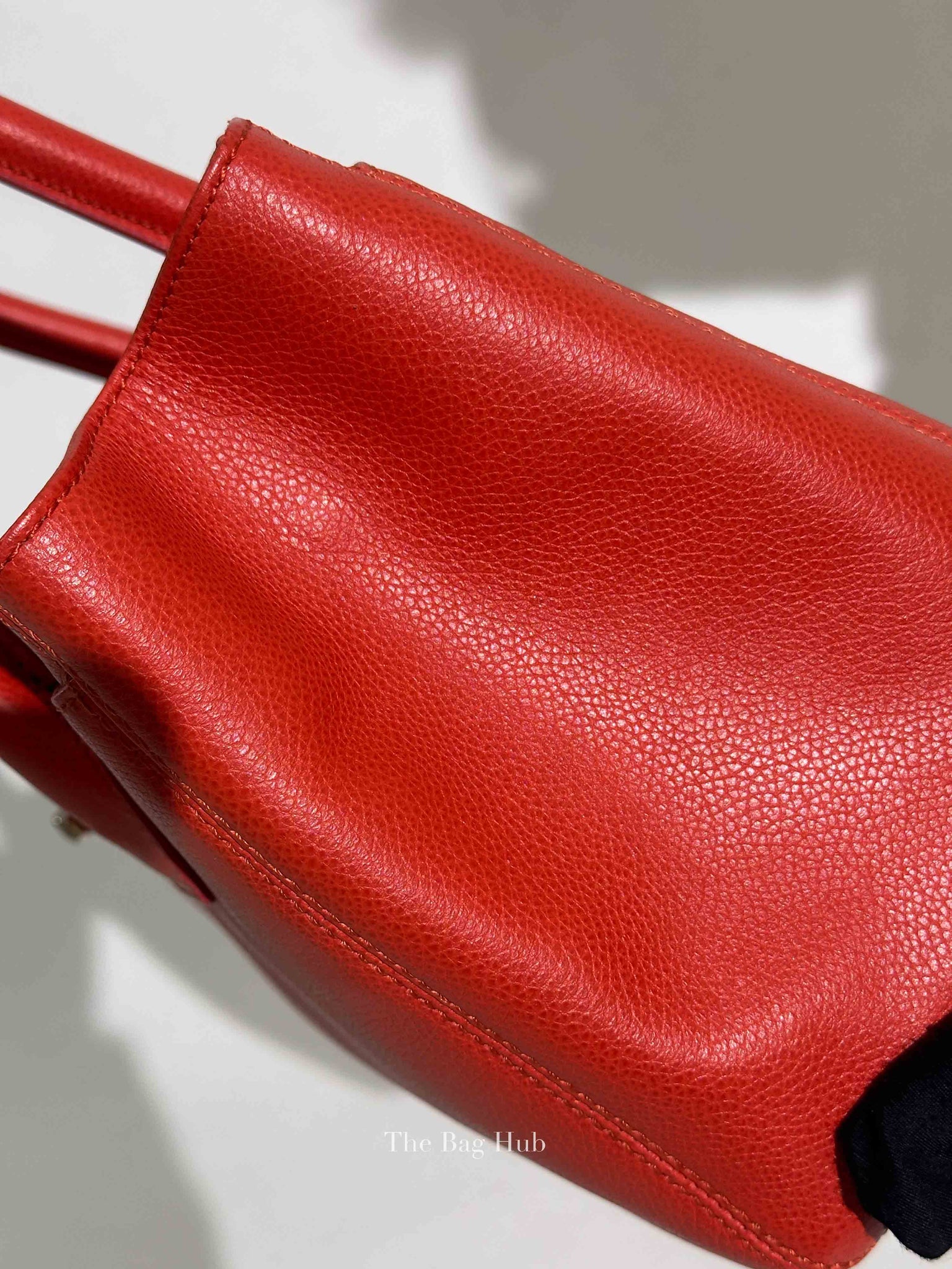 Chanel Red Leather Cerf Executive Tote Bag SHW
