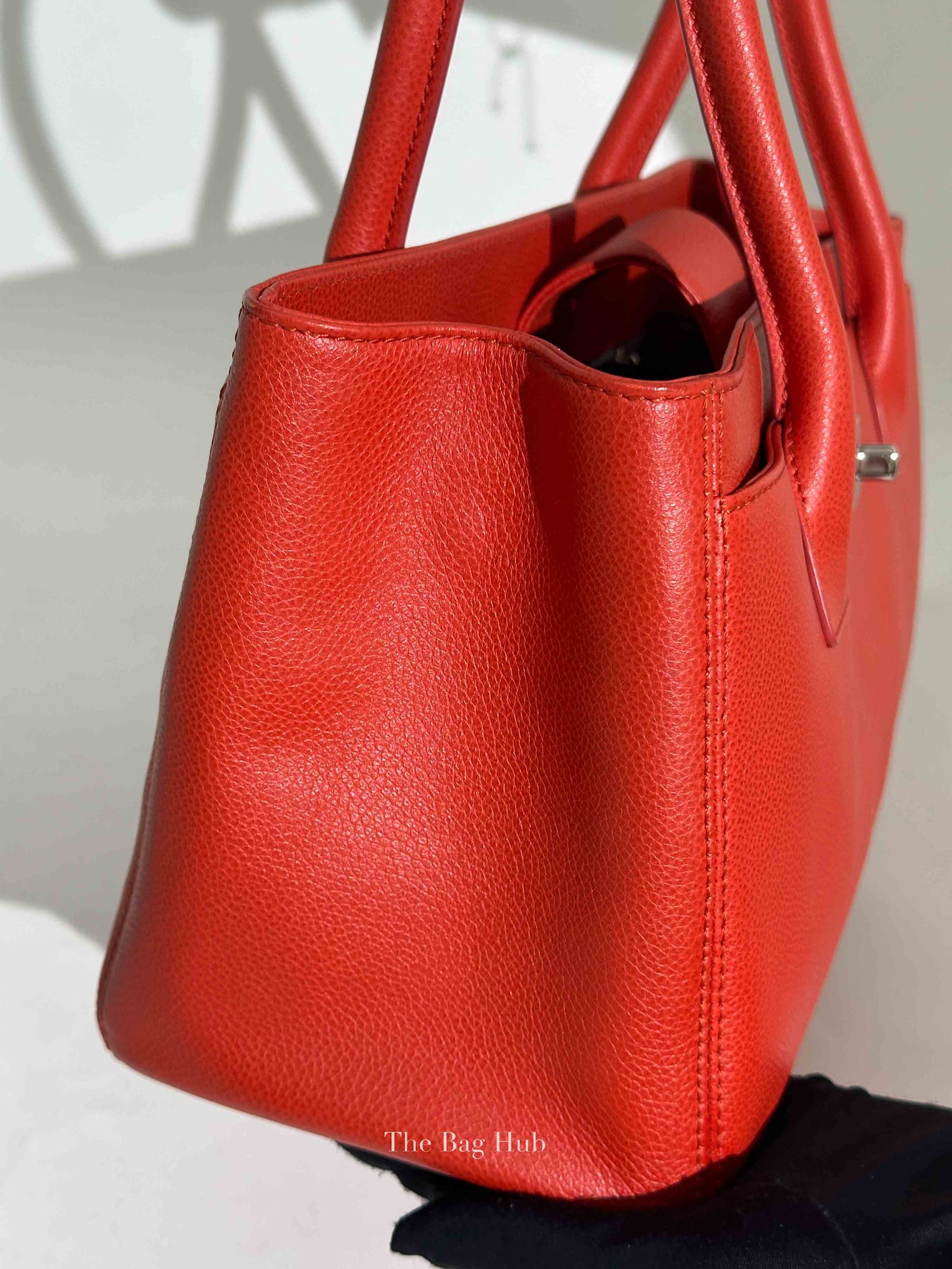 Chanel Red Leather Cerf Executive Tote Bag SHW