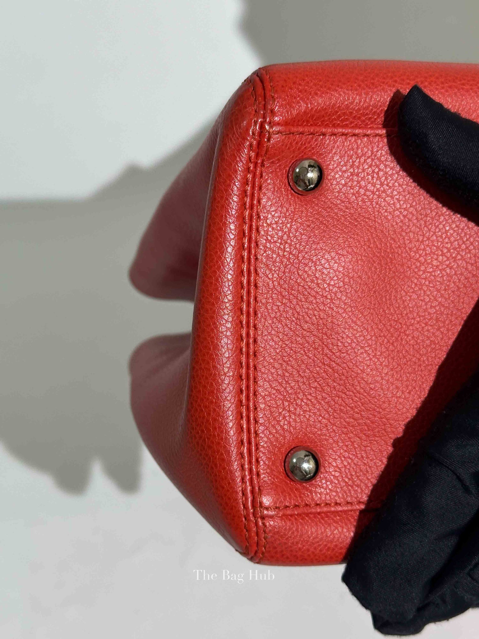 Chanel Red Leather Cerf Executive Tote Bag SHW