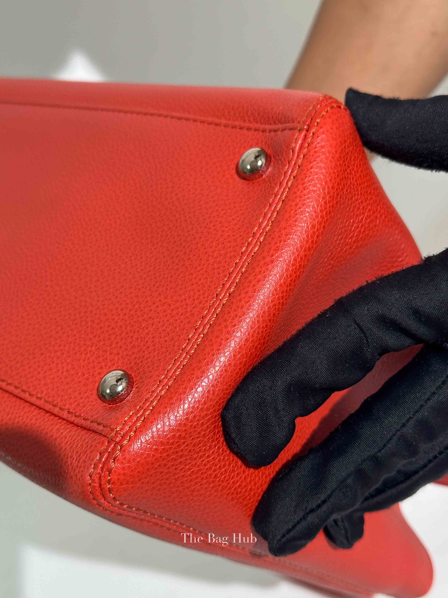 Chanel Red Leather Cerf Executive Tote Bag SHW