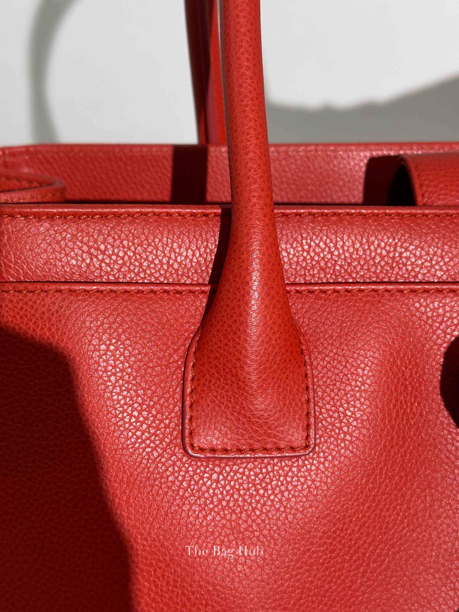 Chanel Red Leather Cerf Executive Tote Bag SHW