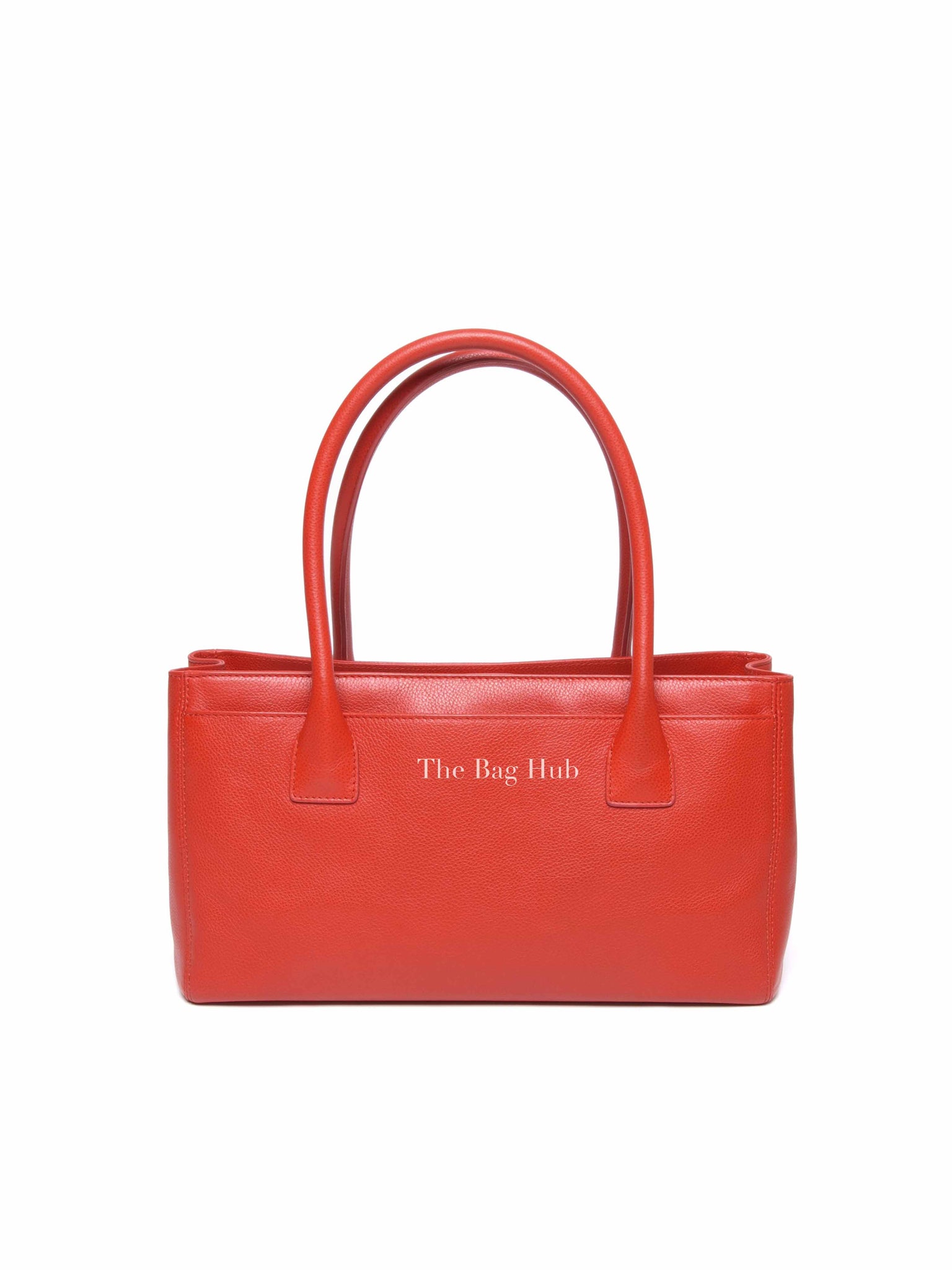 Chanel Red Leather Cerf Executive Tote Bag SHW