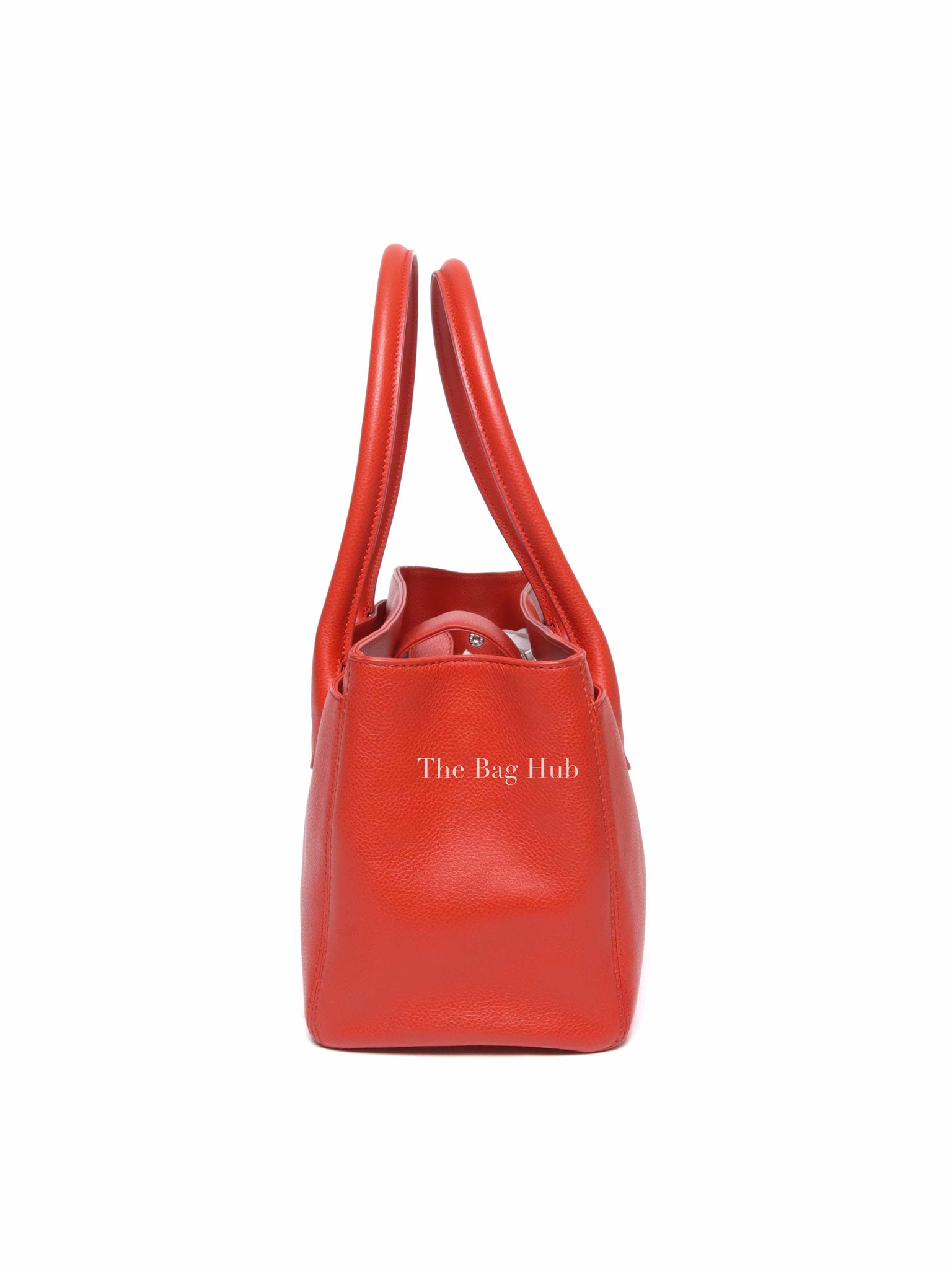 Chanel Red Leather Cerf Executive Tote Bag SHW