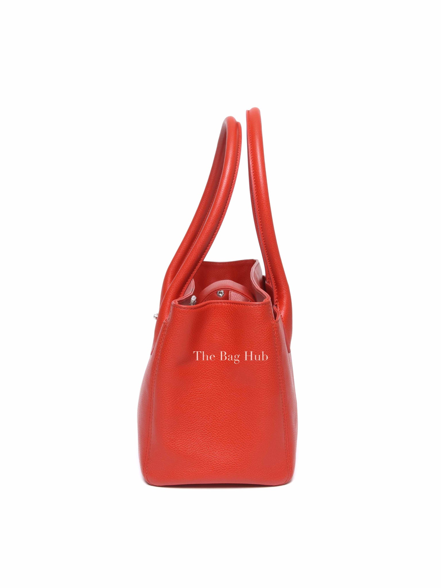 Chanel Red Leather Cerf Executive Tote Bag SHW