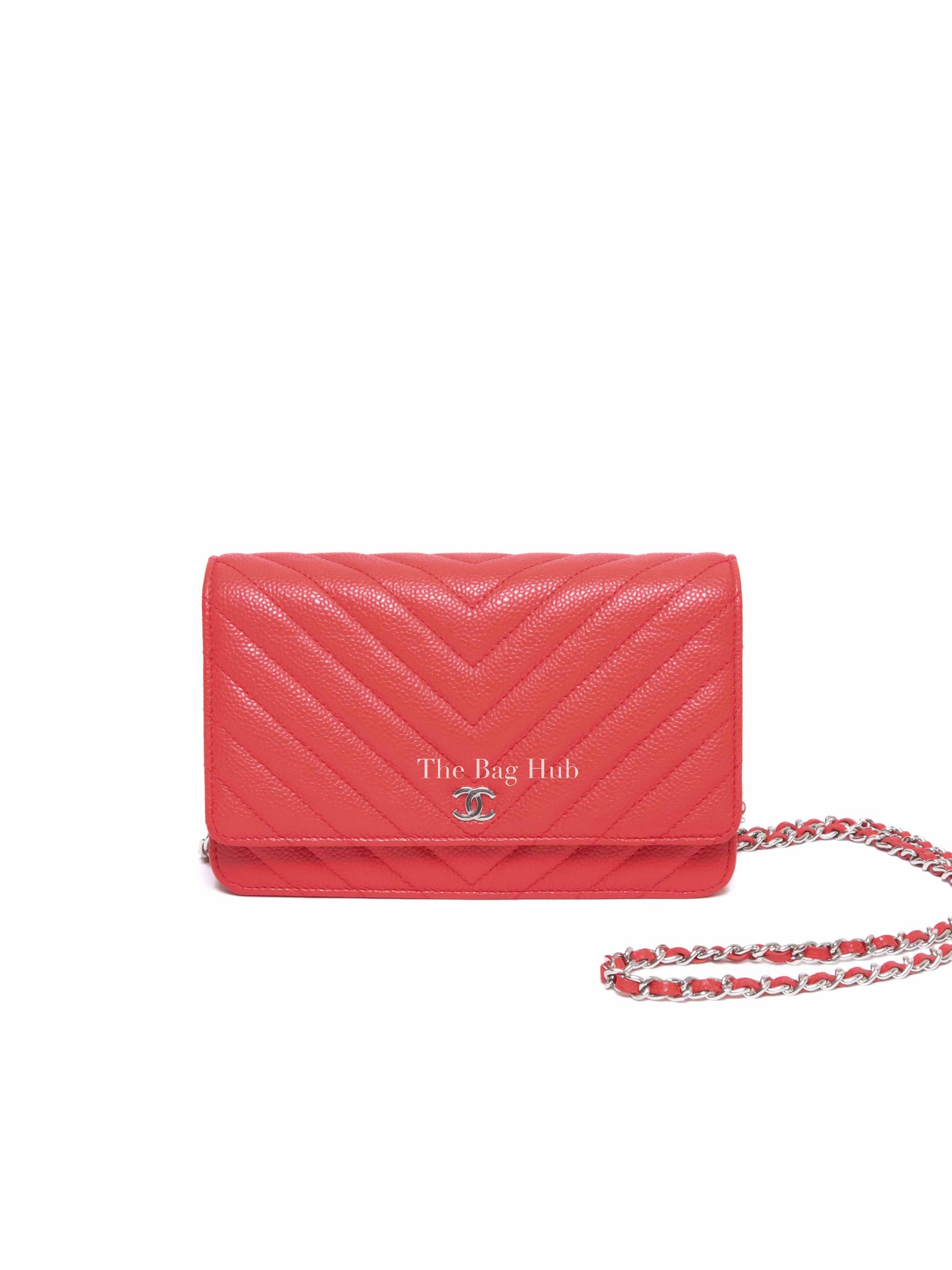 Chanel Salmon Pink Caviar Leather WOC SHW