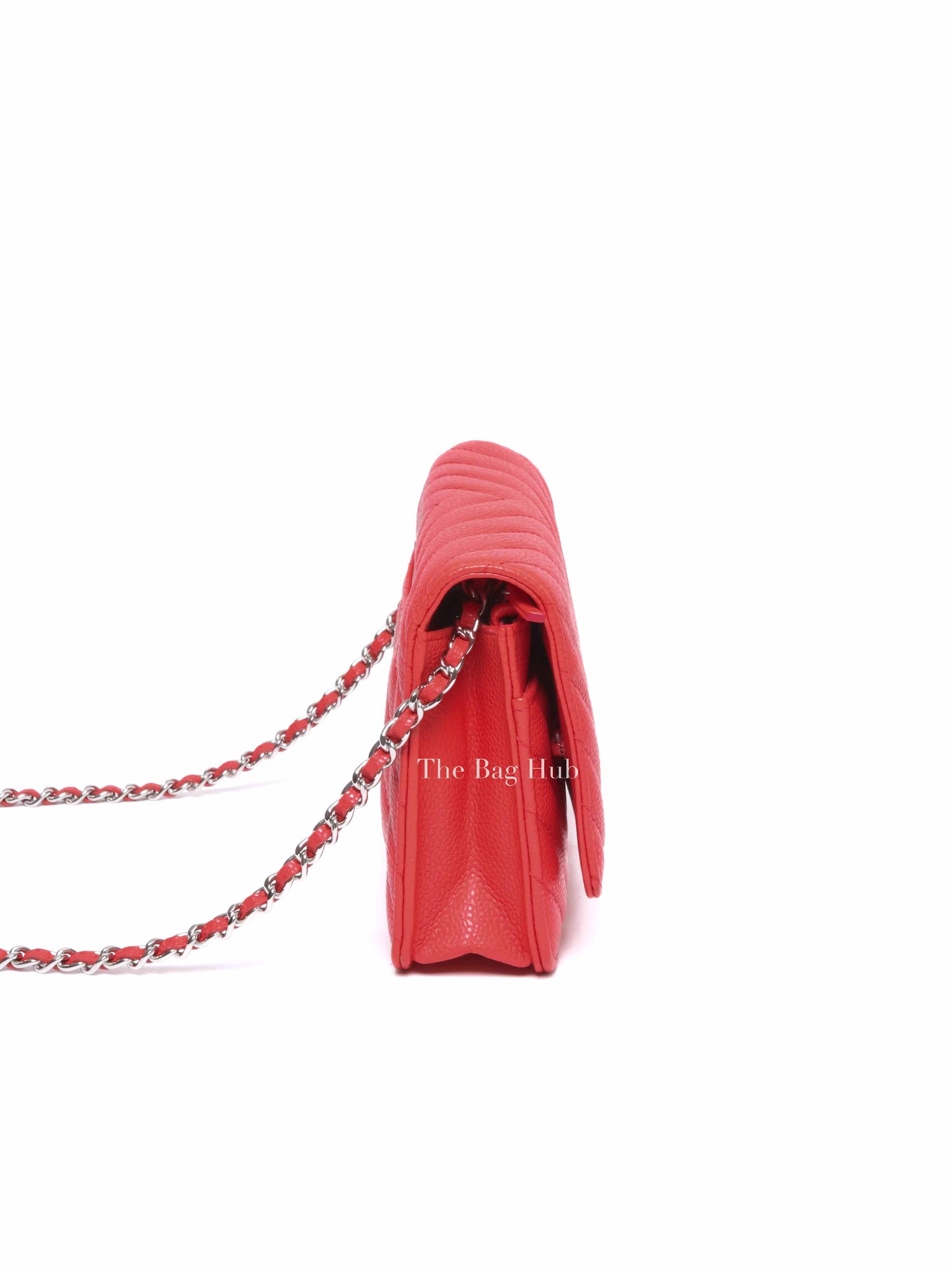 Chanel Salmon Pink Caviar Leather WOC SHW