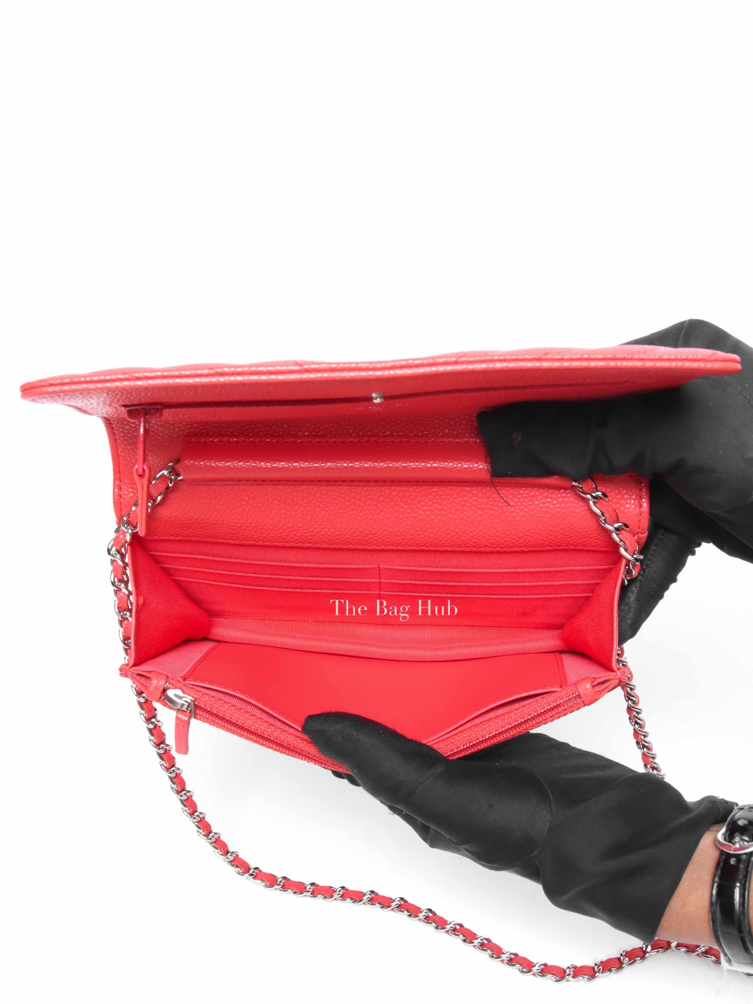 Chanel Salmon Pink Caviar Leather WOC SHW