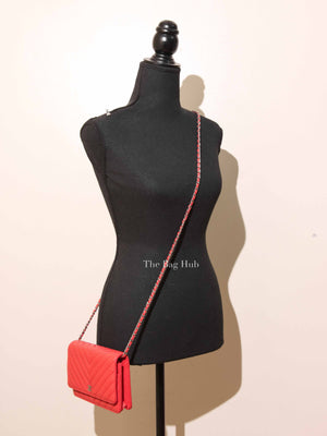 Chanel Salmon Pink Caviar Leather WOC SHW