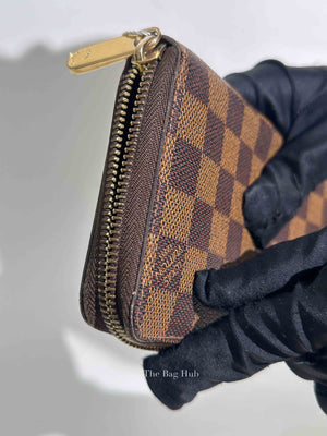 Louis Vuitton Damier Ebene Canvas Brown Zippy Wallet