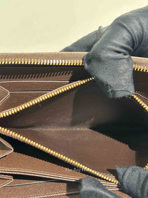 Louis Vuitton Damier Ebene Canvas Brown Zippy Wallet