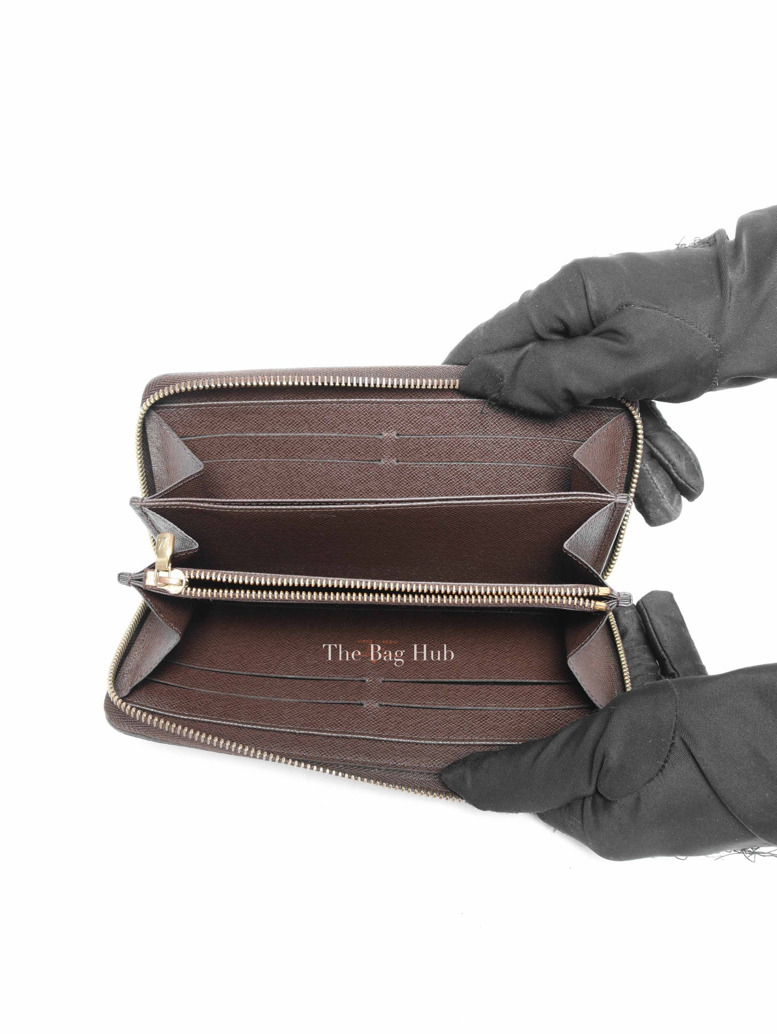 Louis Vuitton Damier Ebene Canvas Brown Zippy Wallet