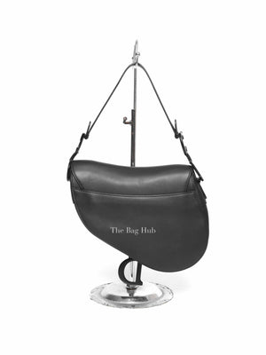 Dior Black Ultramatte Leather Saddle Bag with Strap