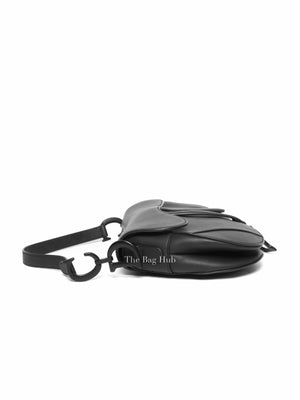 Dior Black Ultramatte Leather Saddle Bag with Strap