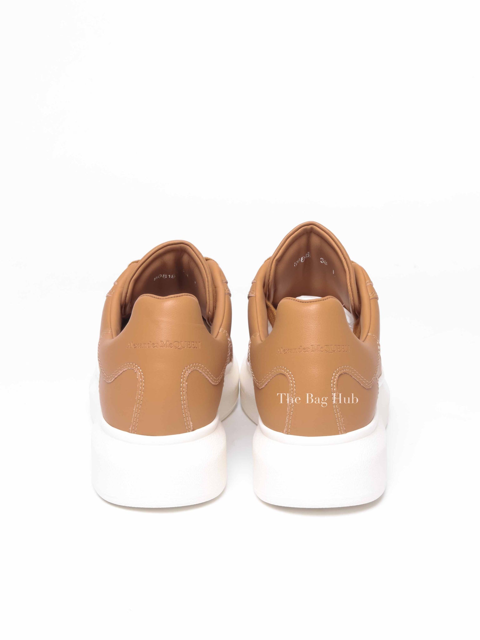 Alexander McQueen Brown Leather Oversized Sneakers Size 38