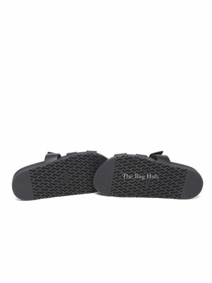 Hermes Black Calfskin Chypre Sandals Size 35.5