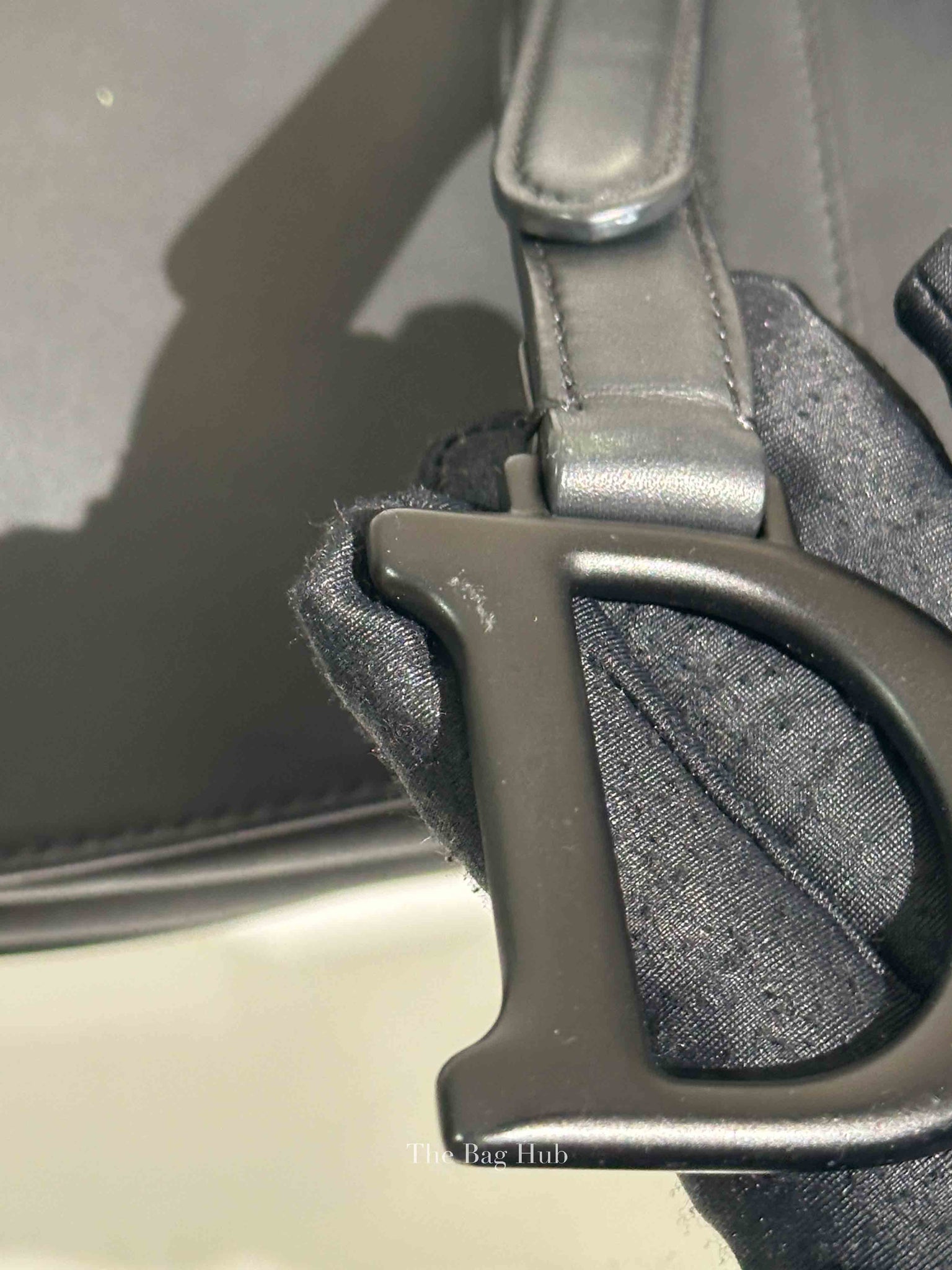 Dior Black Ultramatte Leather Saddle Bag with Strap