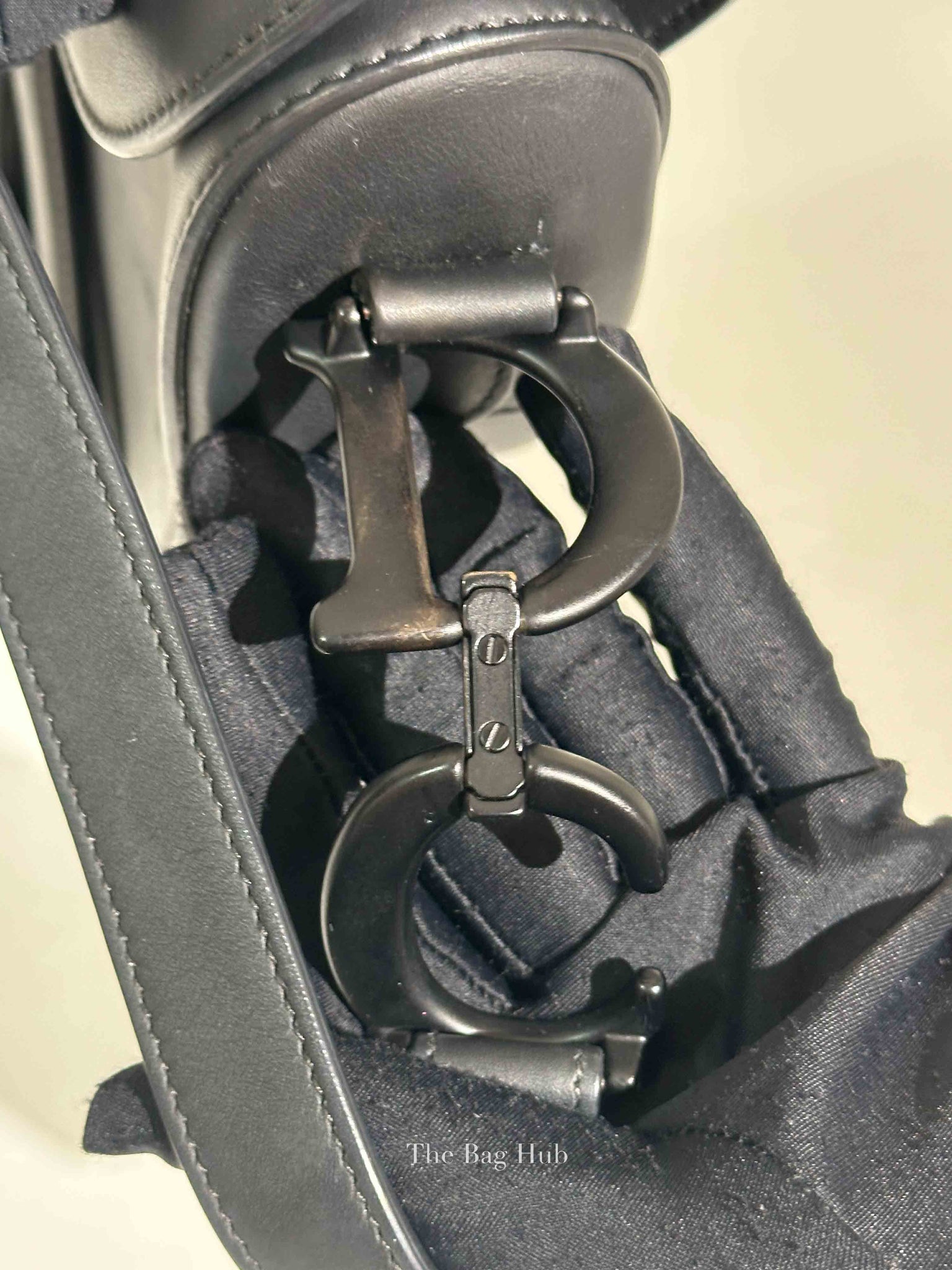 Dior Black Ultramatte Leather Saddle Bag with Strap