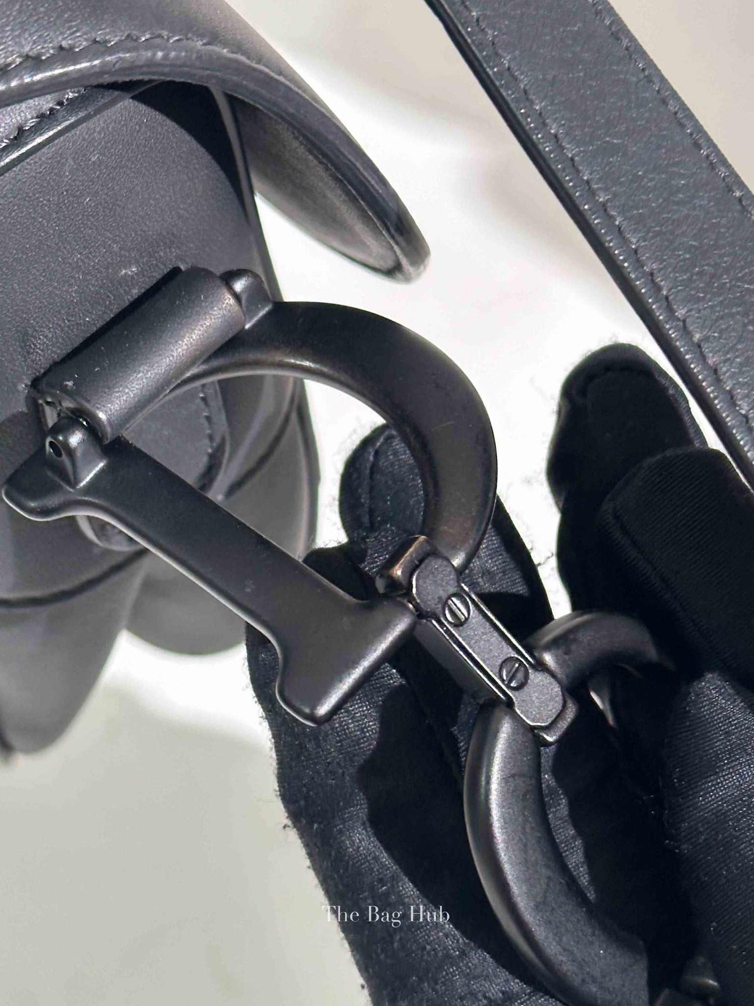 Dior Black Ultramatte Leather Saddle Bag with Strap