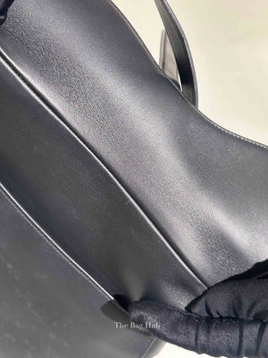 Dior Black Ultramatte Leather Saddle Bag with Strap