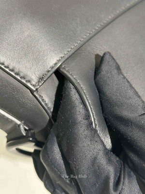 Dior Black Ultramatte Leather Saddle Bag with Strap