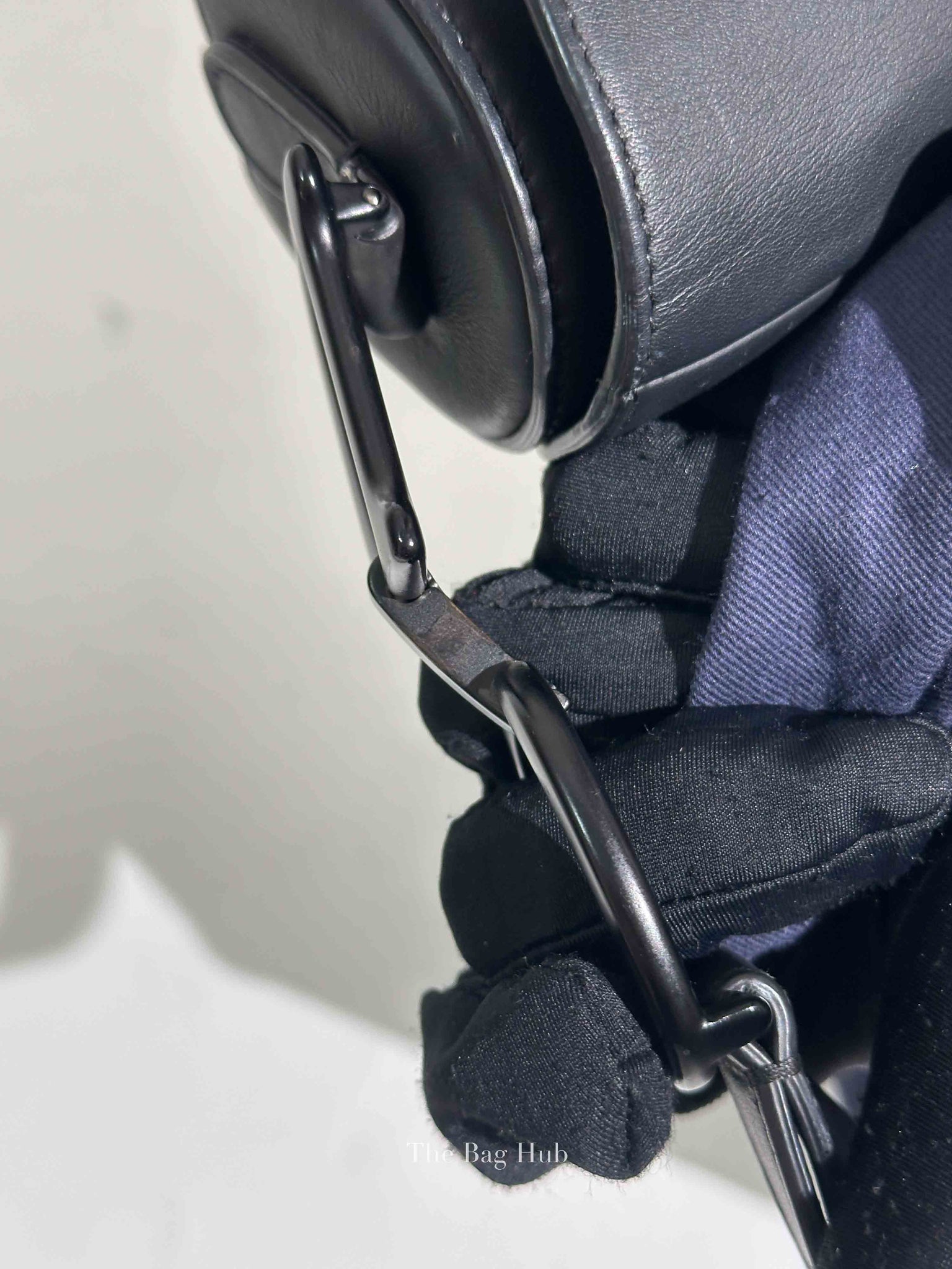Dior Black Ultramatte Leather Saddle Bag with Strap