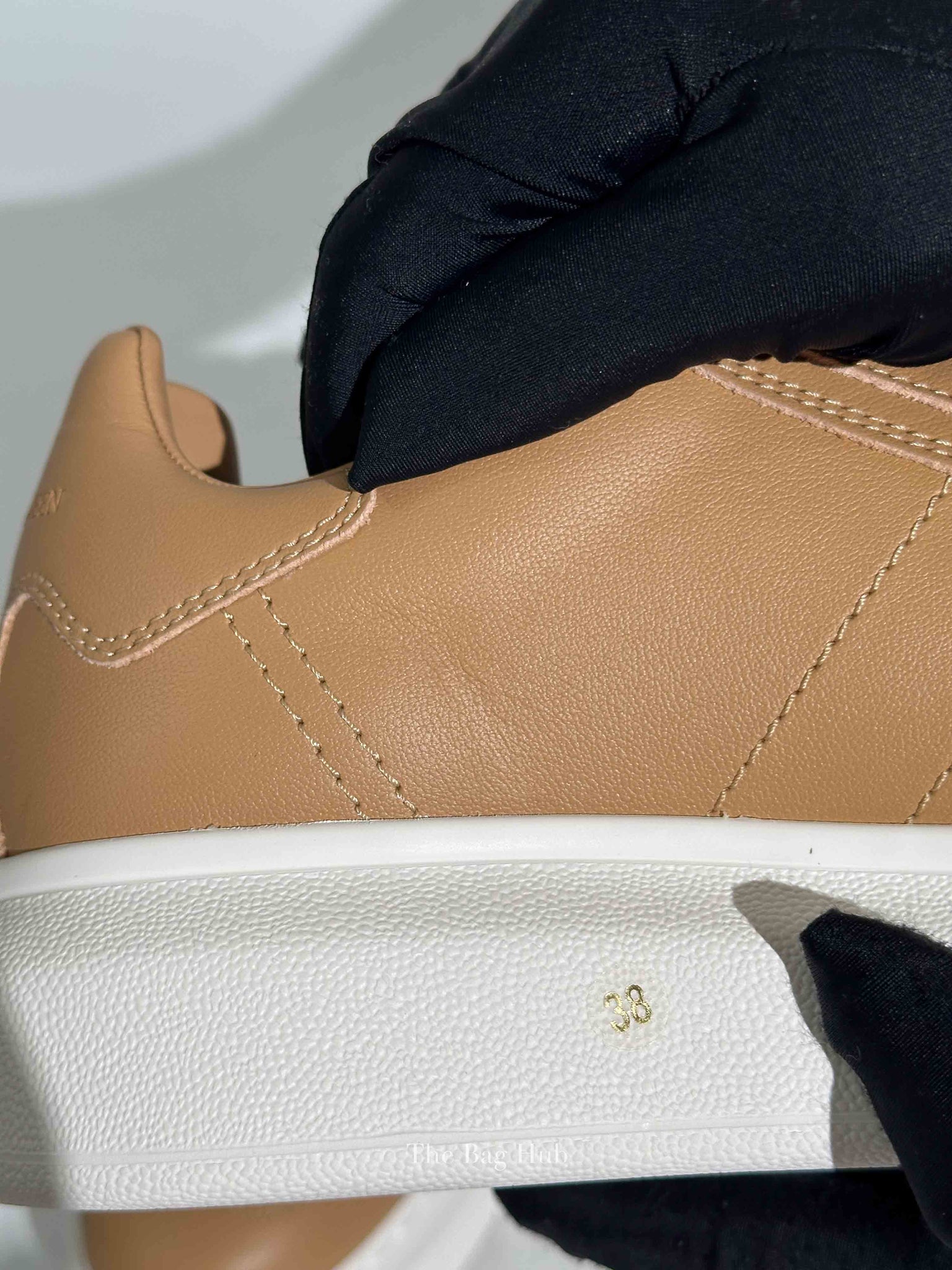 Alexander McQueen Brown Leather Oversized Sneakers Size 38