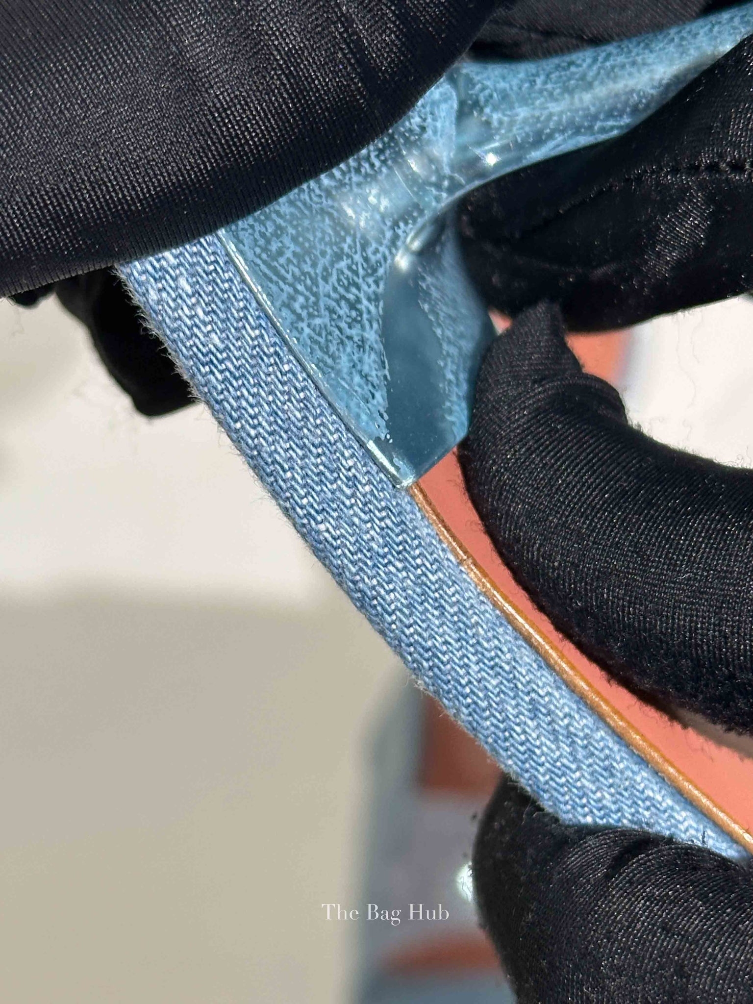 Amina Muaddi Blue Lupita Denim Mules Size 38