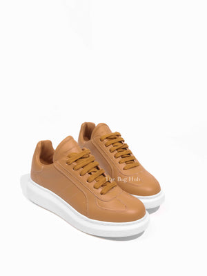 Alexander McQueen Brown Leather Oversized Sneakers Size 38