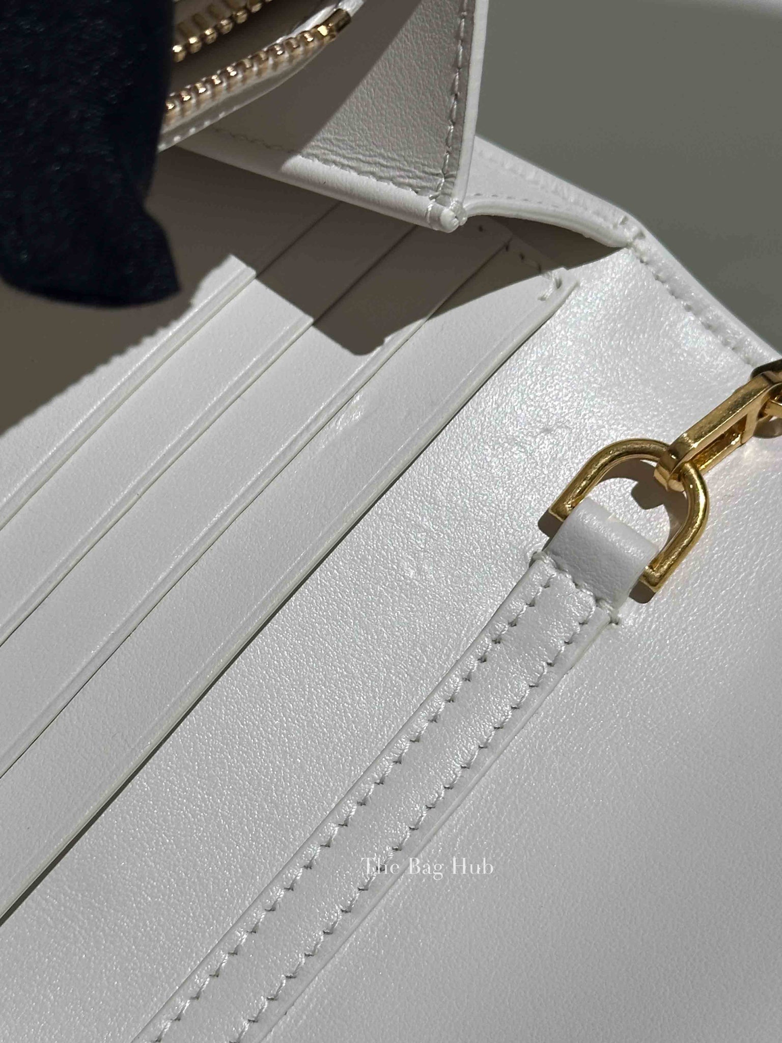 Bottega Veneta White Intrecciato Leather Mini Chain Bag