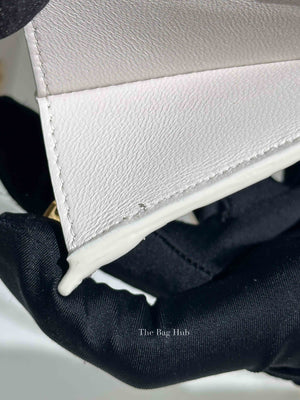 Bottega Veneta White Intrecciato Leather Mini Chain Bag