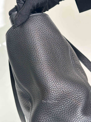Prada Black Vitello Daino Leather Side Pocket Shoulder Bag