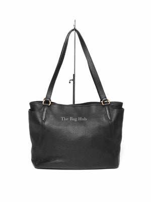 Prada Black Vitello Daino Leather Side Pocket Shoulder Bag