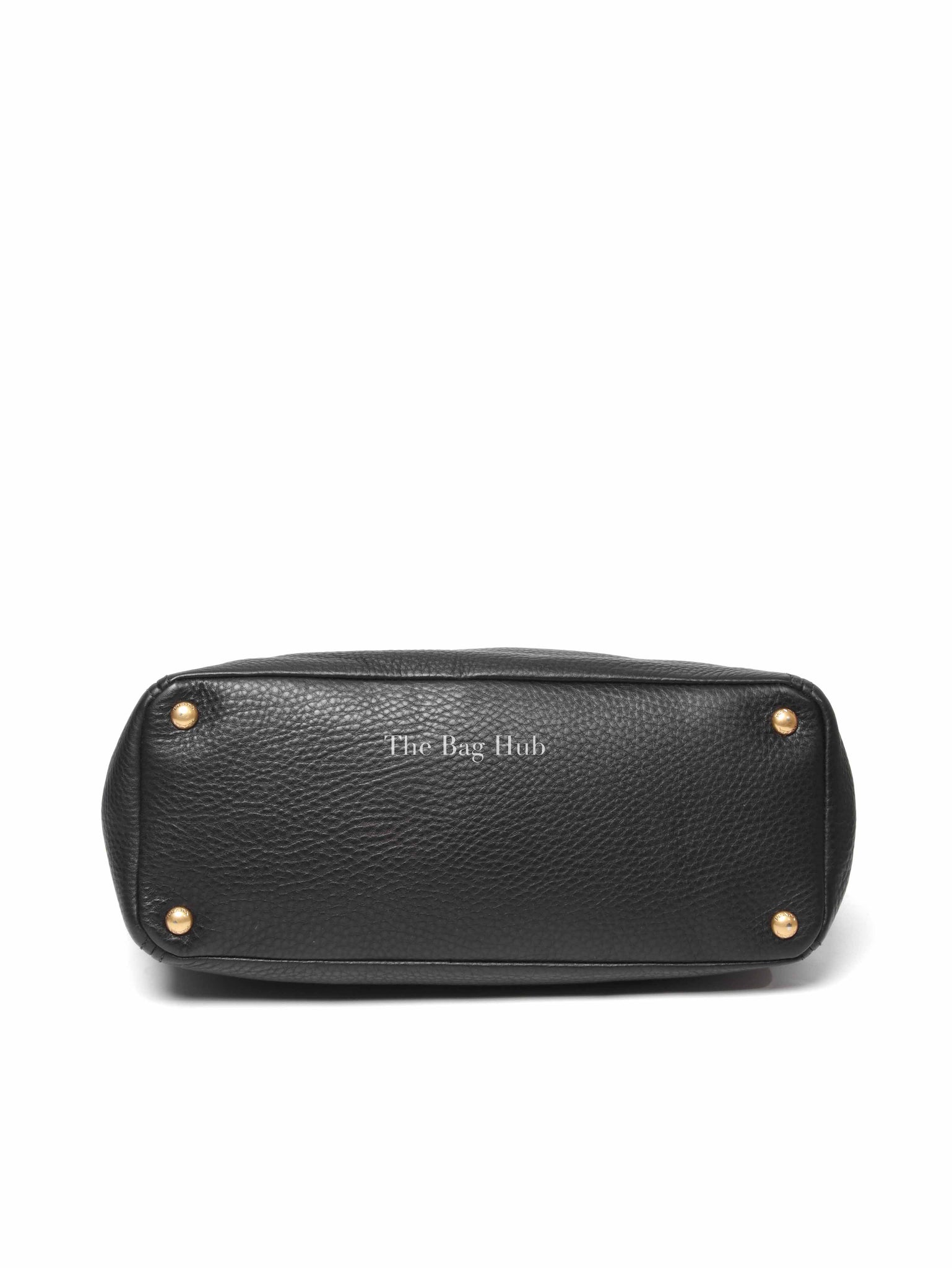 Prada Black Vitello Daino Leather Side Pocket Shoulder Bag