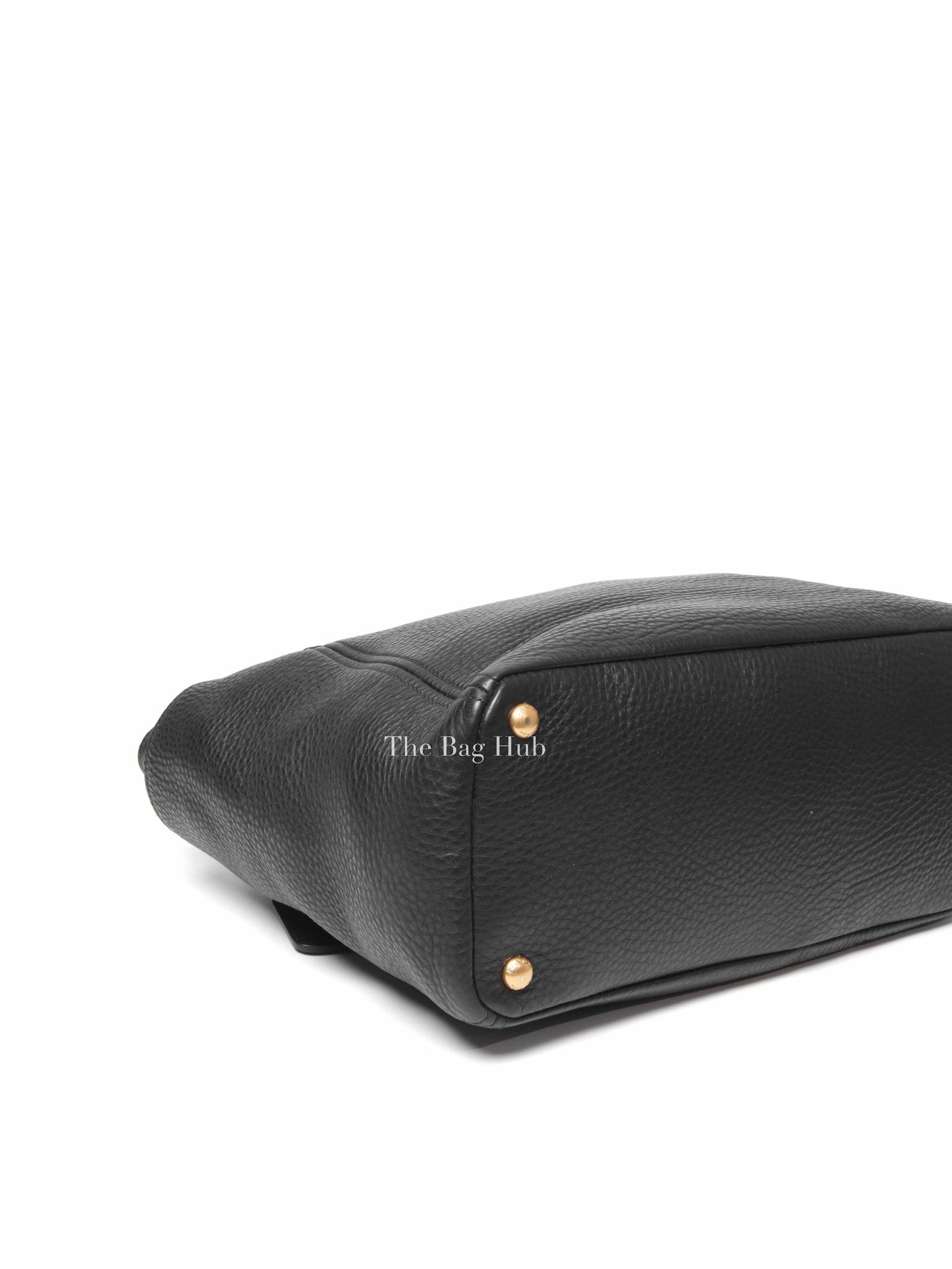 Prada Black Vitello Daino Leather Side Pocket Shoulder Bag