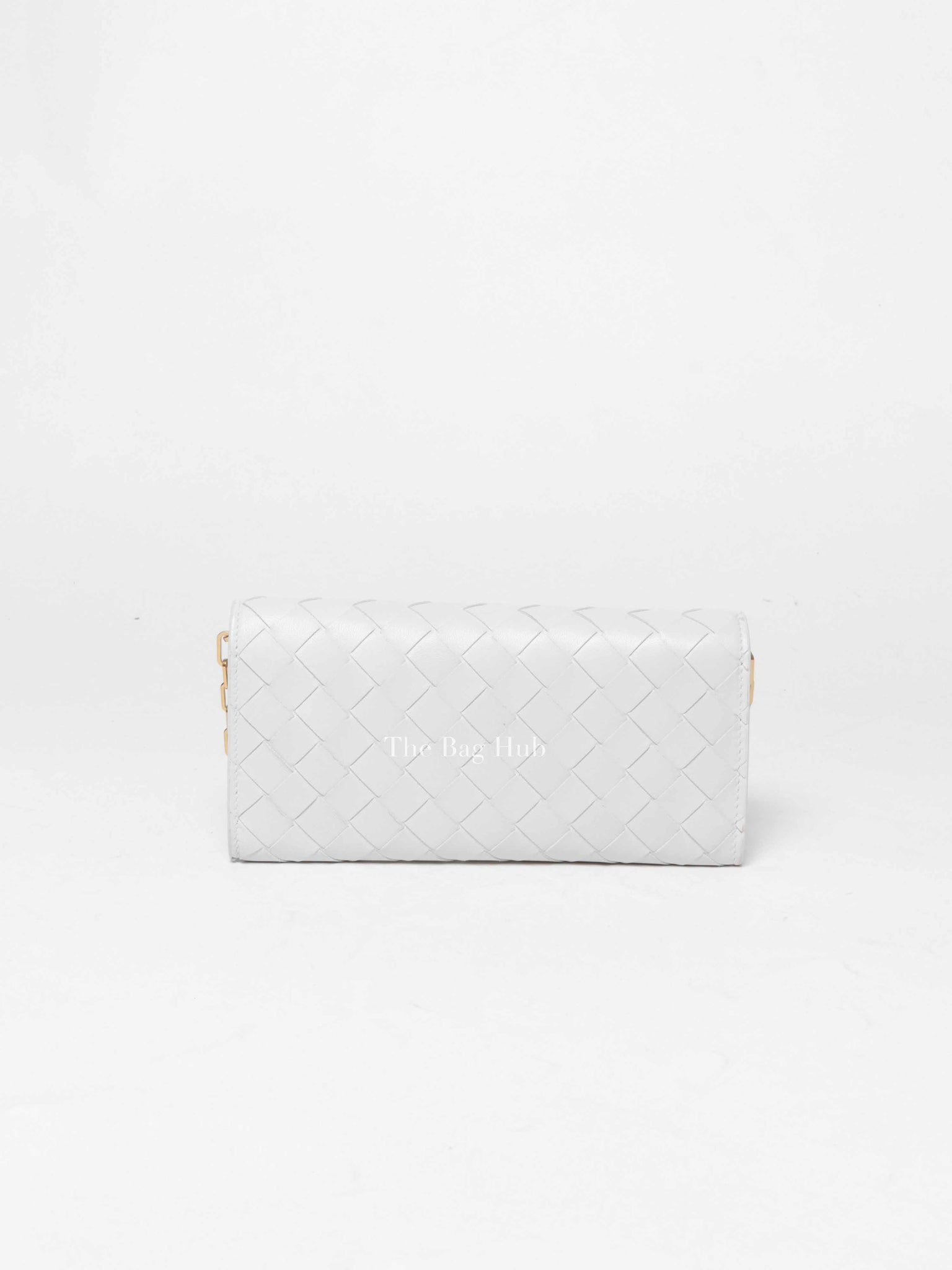 Bottega Veneta White Intrecciato Leather Mini Chain Bag