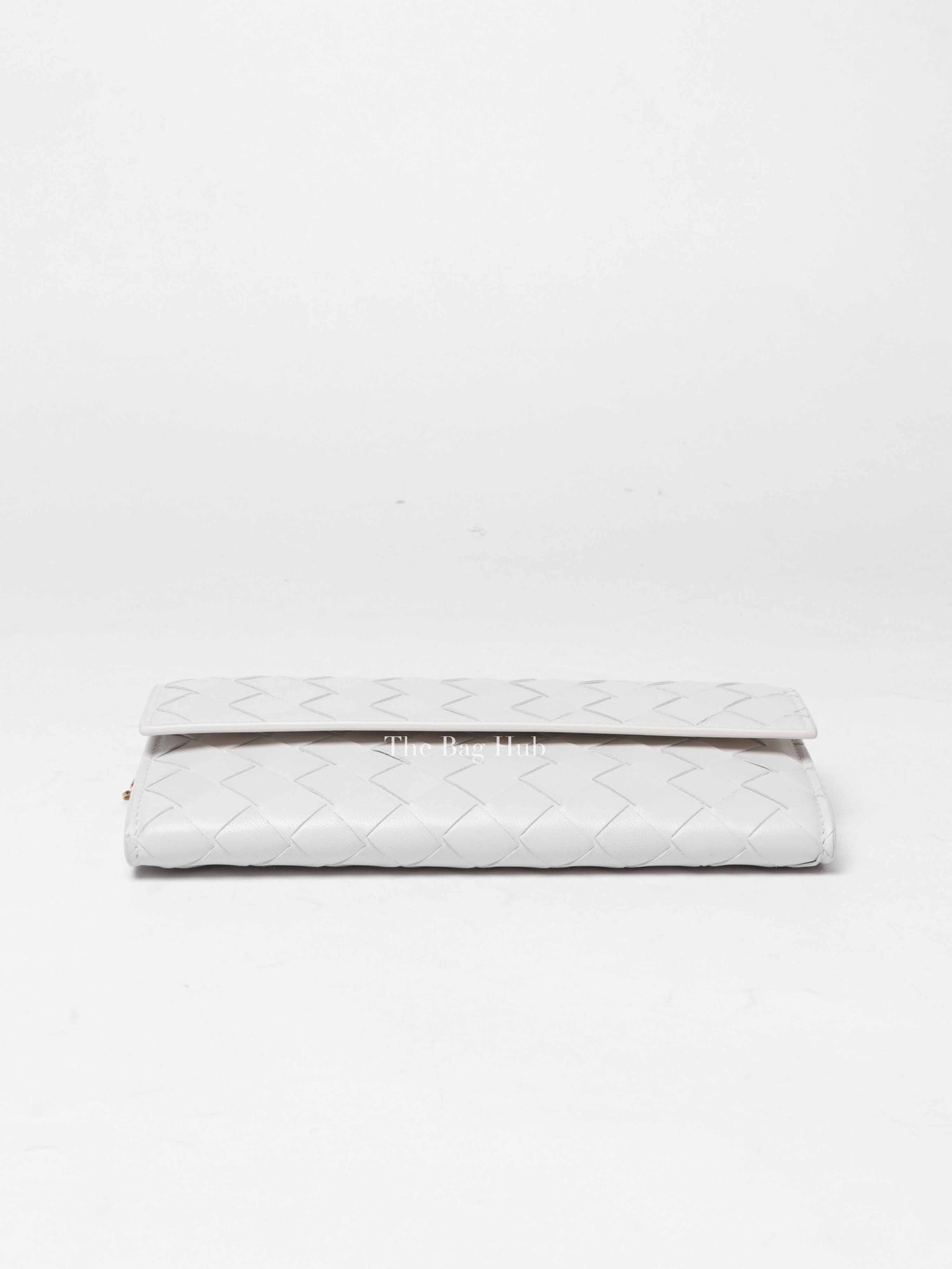 Bottega Veneta White Intrecciato Leather Mini Chain Bag