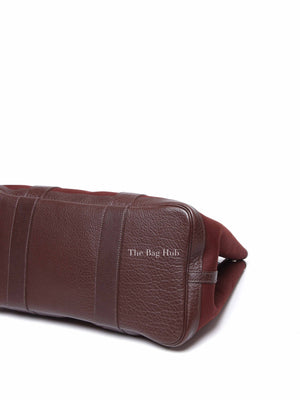 Hermes Burgundy Canvas Garden Party Tote 36 Bag