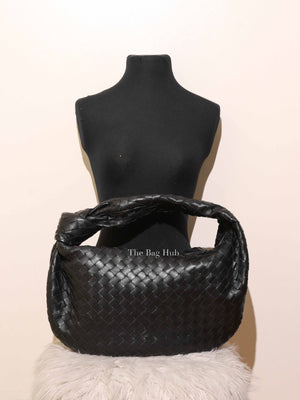 Bottega Veneta Black Intrecciato Leather Jodie Classic (Small) Shoulder Bag