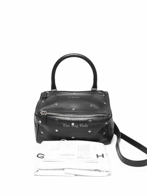 Givenchy Black Calfskin Cross Embellished Pandora Small Bag