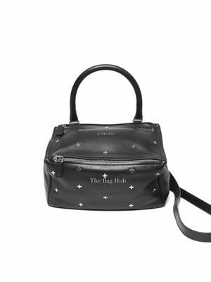 Givenchy Black Calfskin Cross Embellished Pandora Small Bag